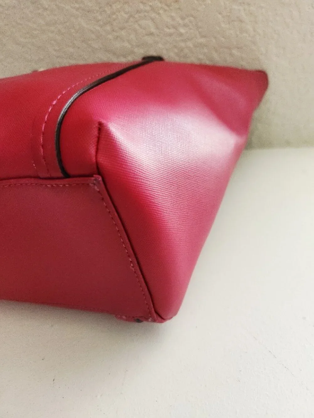 Coach Jordan Fushia Saffiano Leather Shoulder Bag Purse